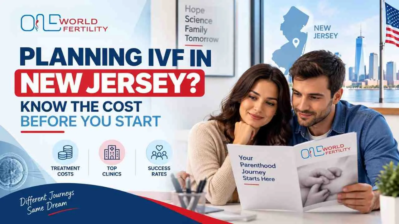 Couple reviewing IVF costs and insurance options with a fertility specialist in New Jersey