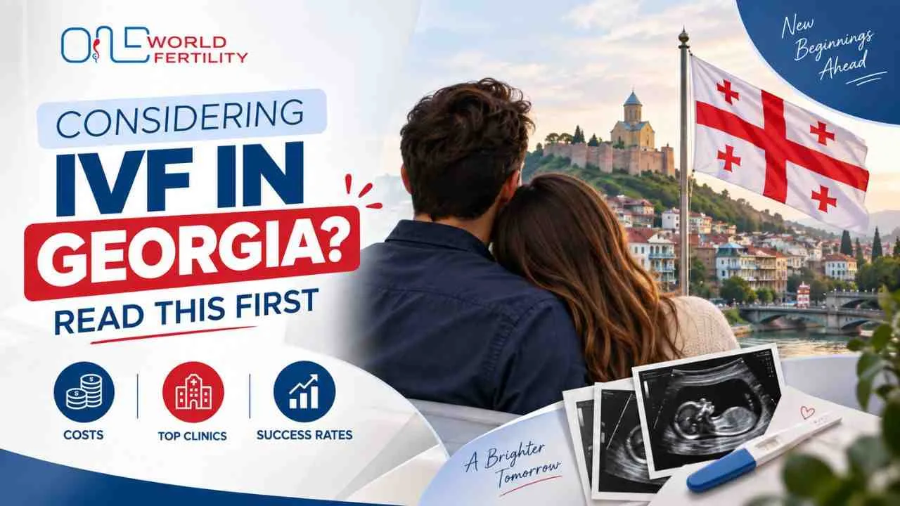 Cost breakdown chart showing IVF treatment stages and price ranges in Georgia