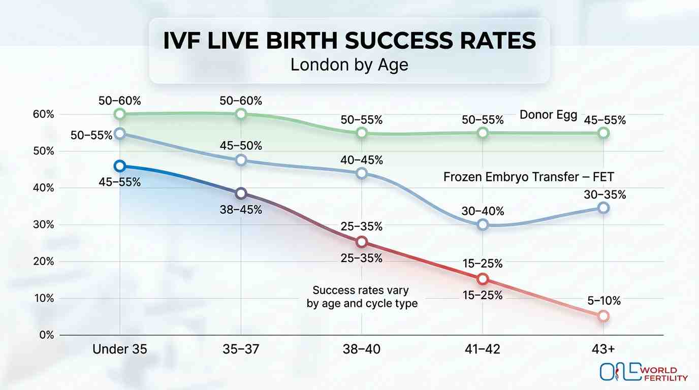 IVF Success Rates in London by Age IVF Success Rates in London by Age